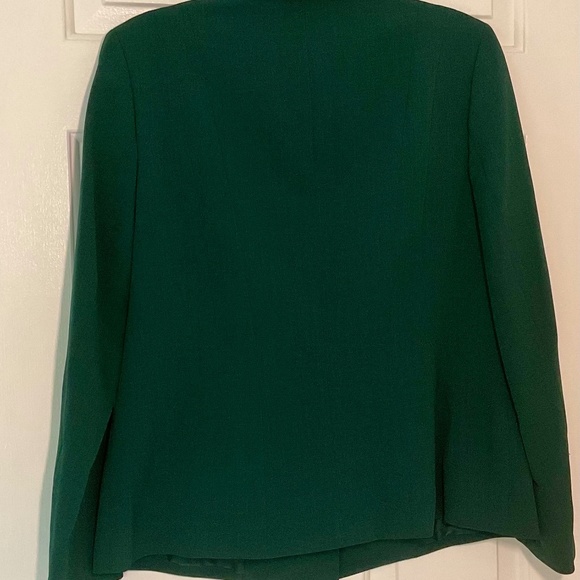 Kasper Stretch Crepe One Button Blazer in Evergreen - NWOT - Picture 5 of 8